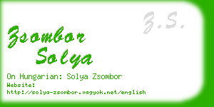 zsombor solya business card